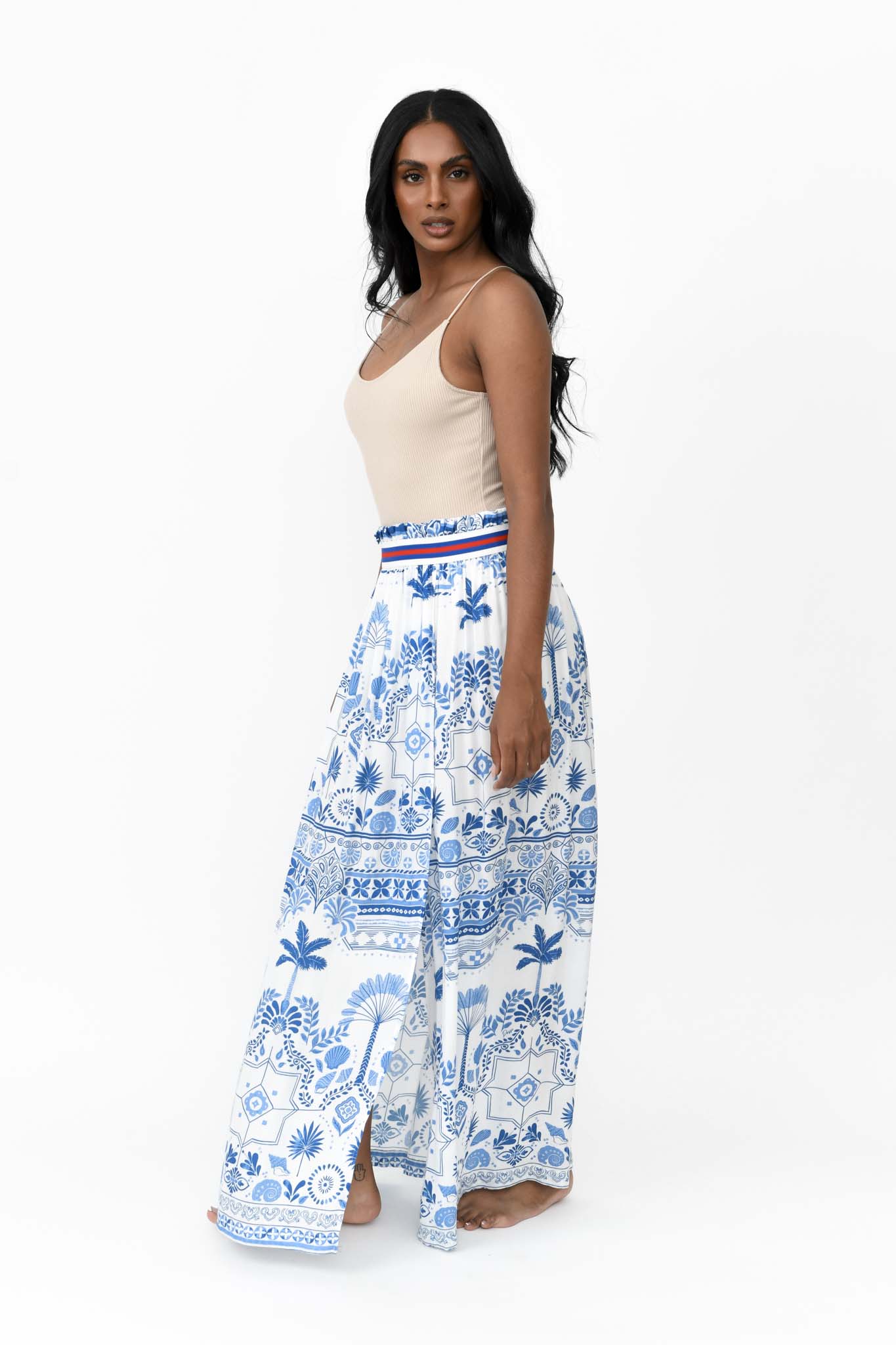 Camile Maxi Skirt - Mediterranean Blue