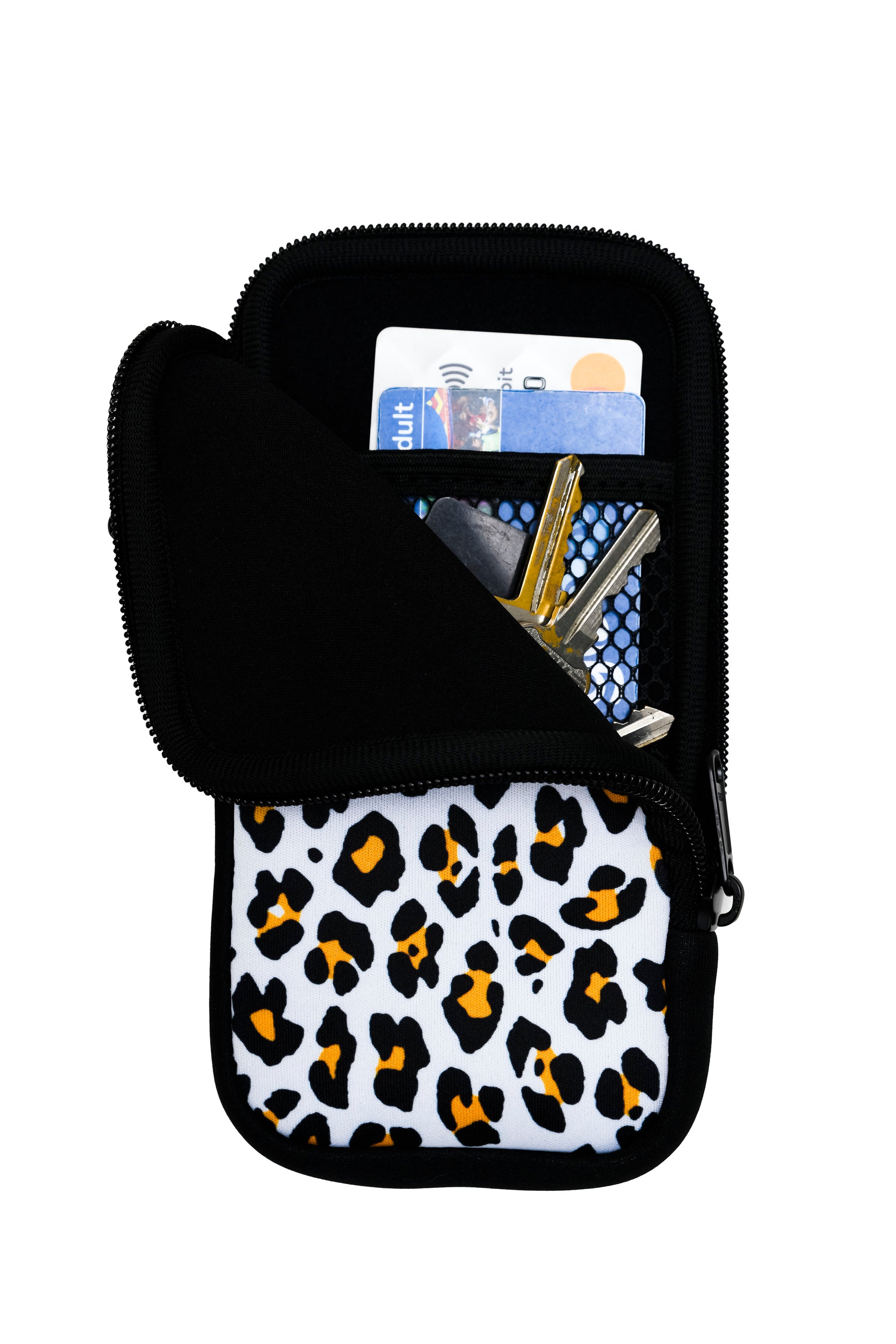 Travel Pouch with Detachable Lanyard - Leopard Print
