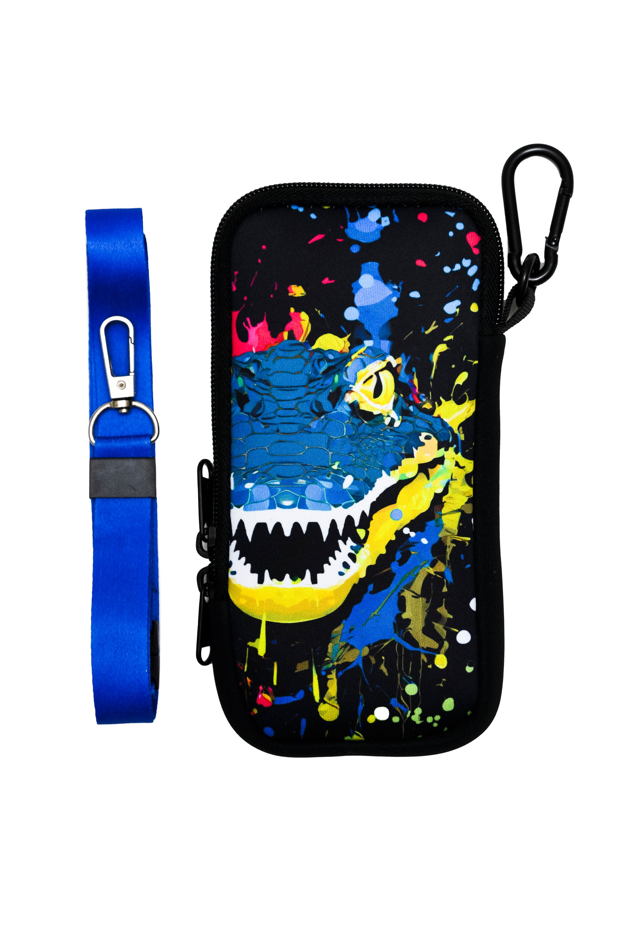 Travel Pouch with Detachable Lanyard - Crocodile